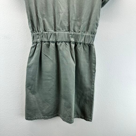 J. Crew Zip Front Chino Dress Green 00 Safari - Picture 7 of 14